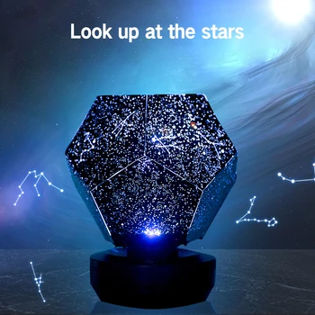Projekcija Lučka LED Zvezdnato Nebo Romantično Planetarij Star Projektor Kozmos Svetlobe Noč Obračanje Igrajo Otroci Spalnica Zvezde Doma Žarnice