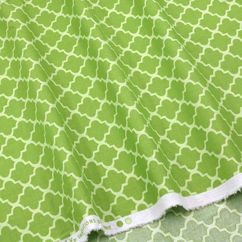 Pol Metra Zelena Geometrične oblike Bombažne Tkanine Za Quilting Mozaik Šivanje Krpo DIY Blazine Blazine Pokrov Torbe Materiala