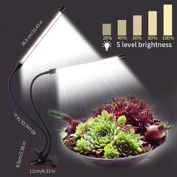 USB Zaprtih prostorih LED Grow Light,40W Celoten Spekter Ffs Svetilke Sončni svetlobi Bela za Rastline Hiša Hydroponics Sočna Rastejo Polje