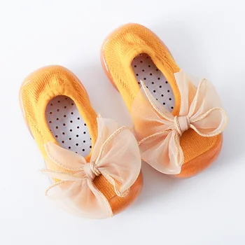 Baby čevlji princess style zaprtih mehko dno baby non-slip obutev malčka, nogavice, čevlji