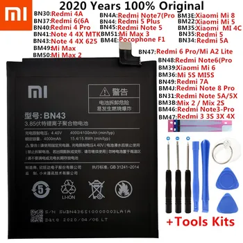 Original XiaoMi Nadomestna Baterija Za Xiaomi Mi Redmi Opomba Mix 2 3 3 3 X 4 4 X 4A 4C 5 5A 5S 5X M5 6 6A 7 8 Pro Plus baterije