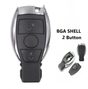 2 gumb Zamenjava Lupini Smart Remote Key Primeru za Mercedes-Benz BGA CLS CLK CLA SLK W203 W210 W211 AMG W204