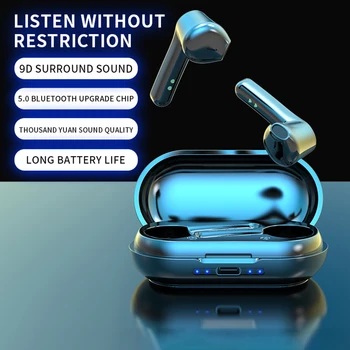 LB-20 TWS Bluetooth 5.1 Brezžične Slušalke Slušalke 3D Močan Stereo Surround Šport V Uho Čepkov Dual-Mic Bluetooth Slušalke