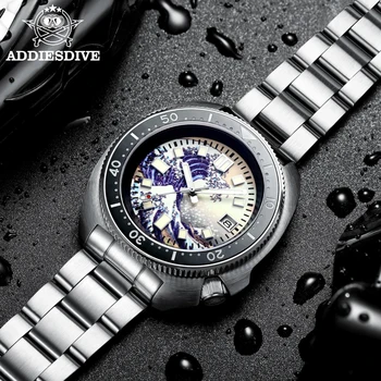 STEELDIVE NH35 Samodejni Watch 200 m Diver Mehanska ura Luksuzni Sapphire Kristalno Jasne Vožnje Ure Moških Undefined