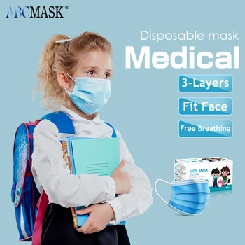 500pcs Otrok Masko za Enkratno uporabo Zaščitne Medicinske Maske Anti-bakterijske Dustproof Usta Masko za Otroke Zdravje Elastična Masko