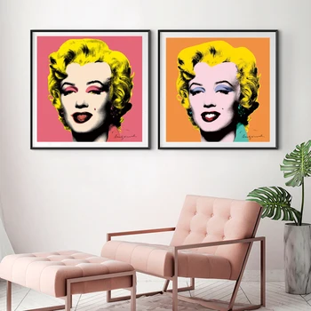 Andy Warhol Umetnine Marilyn Monroe Wall Art Platno Slikarstvo Seksi Ženske, Plakatov in Fotografij Stenske Slike za Dnevna Soba Dekor