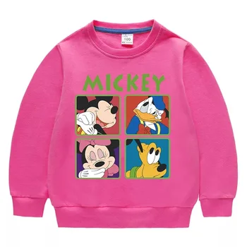 2020 New Mickey Mouse Majica otroška Dolg Rokav Bombaž Majica Dojenčka, Malčka, Risanka Krog Vratu Dnu Srajco