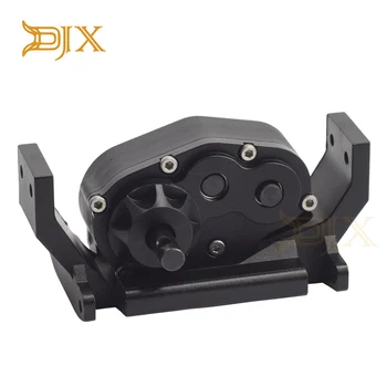 DJX CNC 73mm Trikotnik Sub-Prenos Gear Box Prenos Primeru z Mount za 1/10 RC Carwler Avto RC4WD TF2 D90