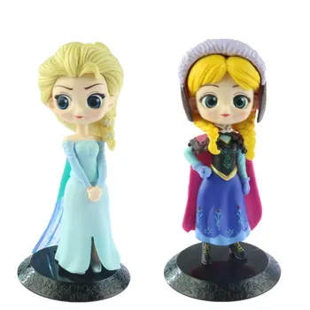 Disney Princesa Igrače Q Posket Zamrznjene Elsa Ana Pvc Figuric Sneguljčica Merida Lutke Otroci Igrače Za Dekleta Darilo