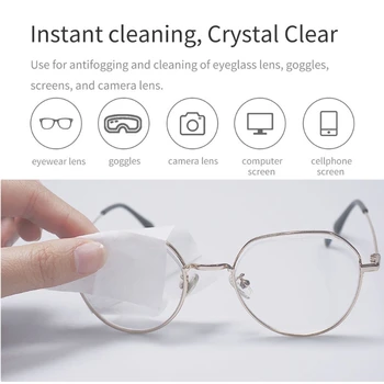 30Pcs Anti-Fog Robčki Očala Pre-navlaženo Antifog Objektiv Obrišite Eyeglass Defogger J78F