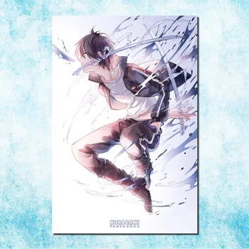 Noragami Yato Yukine Vroče Anime Umetnosti Svile Platno Poster Tiskanje 13x20 32x48 Palčni Slik, Soba Dekor Darilo -1