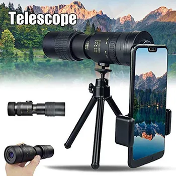 4k 10-300x40mm Super Telefoto Zoom Oko Teleskop Z Bak4 Prizmo Objektiv Za Plažo, Potovanja, Dejavnosti na Prostem, Športne