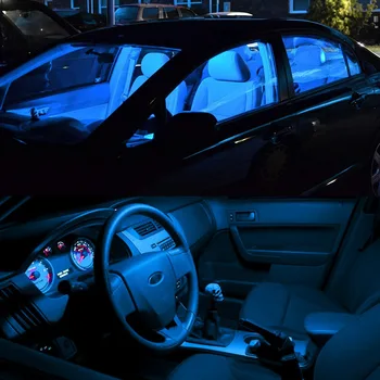 12Pcs Ice Blue Svetila Bela LED Osvetlitev Notranjosti Paket Komplet Za obdobje 2008-2012 Toyota Highlander Zemljevid registrske Tablice Svetlobe Toyota-EF-16