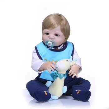 NPK Polni Silikona Telo Prerojeni Baby Doll Igrača Veren Pravi 57 CM Novorojenega Dečka Princesa Malčki Punčko Kopanje Igrače Otrok Darilo za Rojstni dan