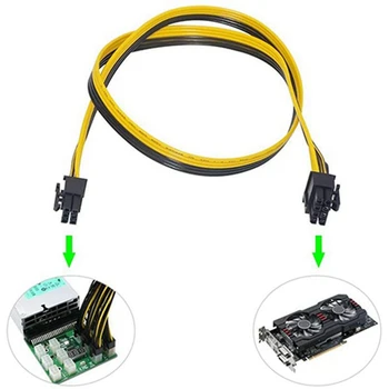 10 Kos 6 Pin PCI-E 8 Pin(6+2) PCI-E (Moški-Moški) GPU Napajalni Kabel 50 cm za Slikovne Kartice Rudarstvo Strežnik Zlom Odbor