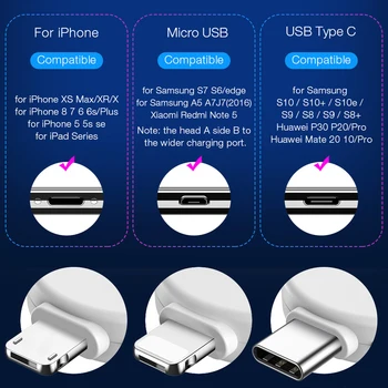 FLOVEME 3 v 1 Magnetni Kabel Za iPhone XR Polnilnik USB Tip C Micro Kabel Za Samsung S9 Oneplus 6t Redmi K20 Pro Opomba 7 Kabel
