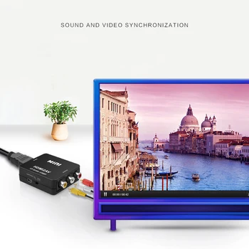 Mini 2019 HD Video Polje 1080P HDMI Za AV CVSB L/R RCA Pretvornik HDMI2AV Adapter Podpira NTSC PAL Standardni Izhod HDMI Vmesnik