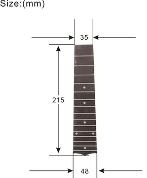 21 Sopran Ukulele Fingerboard za Ukulele s 4 mm Dot 15 Fret Palisander KRALJESTVU Fretboard Zamenjava