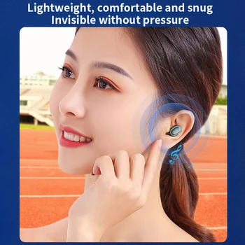 Potegnite Tip Digitalni Zaslon Slušalke Bluetooth Brezžične Slušalke Stereo Dotik Za Nadzor Slušalke Hrupa Preklic Šport Čepkov