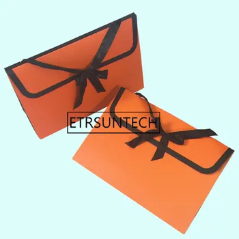 100 kozarcev Zložljiva Darilni embalaži Embalaža Vrečko Svileni Šal Handkerchief Sredstev Embalaža Polje UV Oranžna