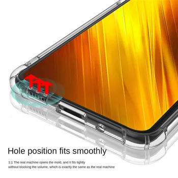 Capa, velja za poco-x3-nfc mehko jasno shockproof silikonski telefon primerih pocophone x 3 xiaomi poco x3 steklen pokrov poco x3 nfc primeru