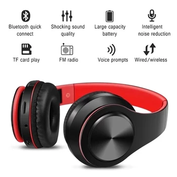 Čelade Akumulatorski Brezžične Slušalke Bluetooth Slušalke Za Pametni Telefon Šport, Glasba, Igre Na Srečo Prostoročno, Slušalke Z Mikrofonom