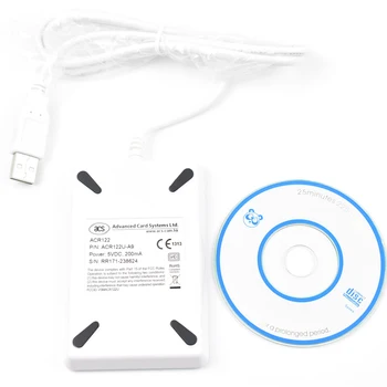 USB ACR122U NFC RFID Bralnik Pametnih Kartic, Pisatelj +1 SDK, CD s Programsko opremo