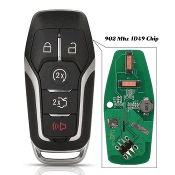 Jingyuqin 902Mhz ID49 Polno Smart Remote Avto Ključ Odd. Za Ford Fusion Explorer rob Mustang 2017 2018 Tipka za upravljanje