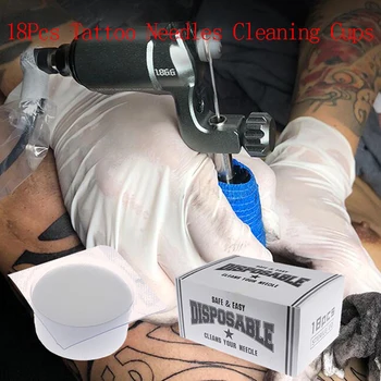 18Pcs Strokovno Razpoložljivi Sterilizirajte Tatoo Iglo Dip Pena za Čiščenje Pokal Tradicionalnih Iglo in Sestavni Iglo Sprejemljivo