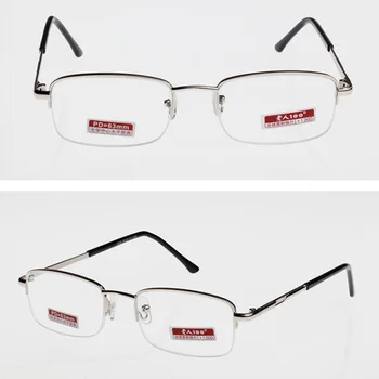 Vazrobe Obravnavi Očala Moški Ženske Pol Rimless Anti Scratch Kristalno Lečo Primeru Brezplačnih +100 150 200 Presbyopia Človek