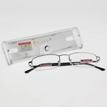 Vazrobe Obravnavi Očala Moški Ženske Pol Rimless Anti Scratch Kristalno Lečo Primeru Brezplačnih +100 150 200 Presbyopia Človek