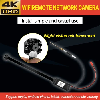 4K Prenosni Mini WiFi Kamera IP Daljinsko Omrežje Webcame P2P Mikro Kamere Night Vision Avto Video Snemalnik Podporo RemoteView