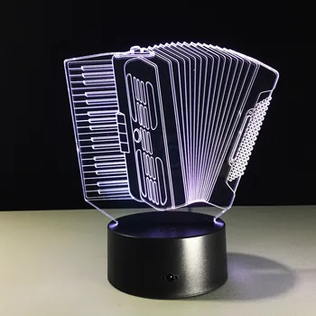 Moda Harmonika 3D LED Lučka Pisane Dotik Vidne Svetlobe Creative 3D Desk Spalnica Spanje Razsvetljavo Otrok Rojstni dan, Božič, Darila