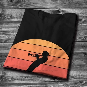 Krog Vratu Kakovosti Miles Davis Trobenta Sunset High Street Tee Majice Majica Za Človeka, Hip Hop Po Meri Bombaža T-Shirt