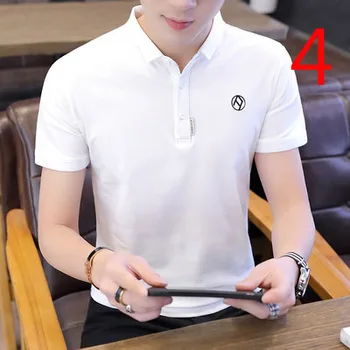 Vezeni T-shirt za moške trend poletje korejska različica svoboden kratki rokavi t-shirt pol-sleeved oblačila