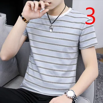 Vezeni T-shirt za moške trend poletje korejska različica svoboden kratki rokavi t-shirt pol-sleeved oblačila