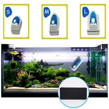 Nove Magnetne Aquarium Fish Tank Ščetke Plavajoče Čisto Stekleno Okno Alge Strgalo Čistilo Krtačo Plastičnih Goba Pribor Orodja