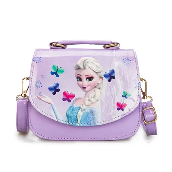 Disney risanke Lepa Dekleta Zamrznjene torbici risanka PU Princesa vrečko Moda bleščice magnetni gumb Vrečke