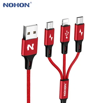 NOHON Mikro Tip C Kabel USB Tip-C 8pin 3 2 v 1 Za iPhone 7 6 6S Plus iOS 10 9 8 Android Xiaomi LG Kabel Hitro Polnilnik Kabli