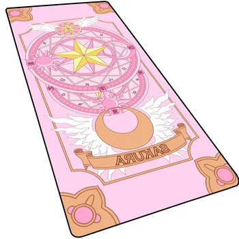 Anime Card Captor Sakura Big Mouse Pad Igralec Otaku Zaklepanje Rob Igralne Miške-Pad Risanka XXL Prenosni Računalnik Desk Tipkovnico Mat