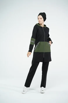 Eofashion Islamıc Sweatwear Set Za Stilsko Muslimanske Ženske Z Dolgo Obleko Capuccio In Hlače, Plus Velikost Visokega razreda Oblačila