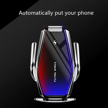 Avtomatsko Vpenjanje 15W Hiter Avto Brezžični Polnilec za Samsung S20 S9 S10 iPhone 11 Pro XS XR X 8 Infrardeči Senzor Avto Nosilec za Telefon