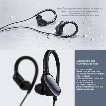 Original Xiaomi Mi Športne Slušalke Mini Bluetooth 4.1 Brezžični S Mikrofon Mic Vodotesne Slušalke Za Pametni Telefon Na Uho Kavelj