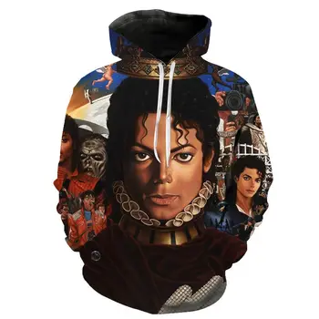 Michael Jackson Hoodies Majica Jakno Moških, Žensk, Otrok Dolgimi Rokavi, Puloverji Smešno 3d Tiskanja Trenirko Ulične Hoody