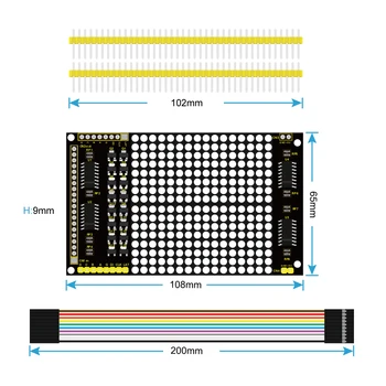 Brezplačna dostava! LED dot matrix zaslon modul 16 * 16 neomejeno kaskadne / 12864 združljive vmesnike za arduino