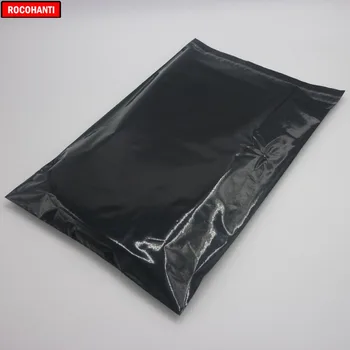 100x Meri Natisnjene Plastične Pošta Vrečko nosilne Vrečke Sijajni Črni Barvi Poli Mailer, Darilne Vrečke S svojim Logotipom