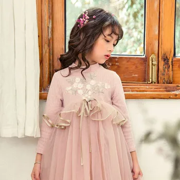 Newborn Baby Dekleta Oblačenja 2020 Padec Moda Ljubek Dolg Rokav Princesa Obleke za Dojenčke Baby Oblačila Malčka Dekle Obleko Vestido