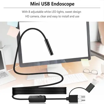 Endoskop Mini Kamera, Usb Varnostne Kamere 8 mm Za Telefon Android Pametni telefon In PC Otoscope Pregledovalna Kamera Mikroskop