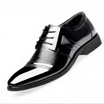 Mazefeng Luksuzne blagovne Znamke PU Usnje Moda za Moške Poslovno Obleko Loafers Pointy Črne Čevlje Oxford Dihanje Formalno Poročni Čevlji 48