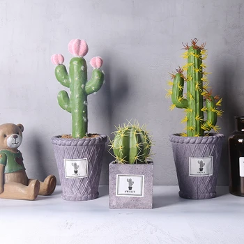 Smole Kaktus Model Cvetlični Lonček Nordijska Simulacije Zelenih Rastlin Miniaturne Figurice Vrt Okno Doma Kabinet Namizno Dekoracijo Obrti